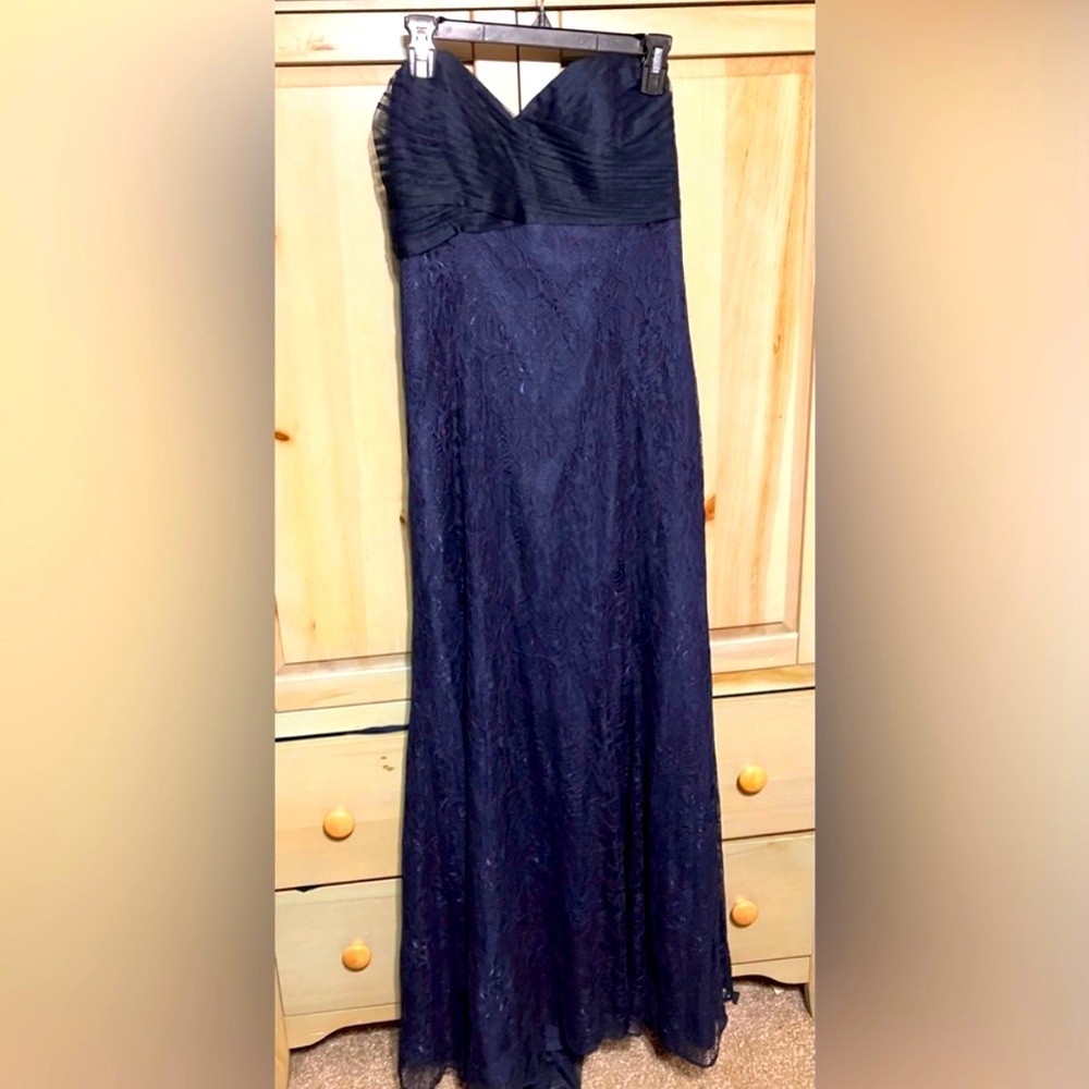 Jenny Yoo #JY524 Navy Strapless Gown